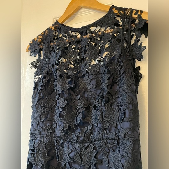 Eliza J Blue Strapless A-Line Dress for Weddings - Picture 5 of 7